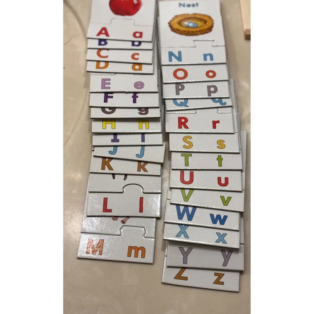 Melissa & Doug Alphabet Puzzle Cards Kid OS Multi Excellent Educational 26 Cards